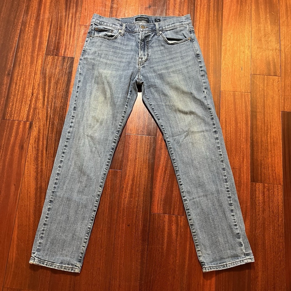 Lucky Brand 221 Jeans Mens 34x32 Blue Original Straight Denim Grunge Light Wash